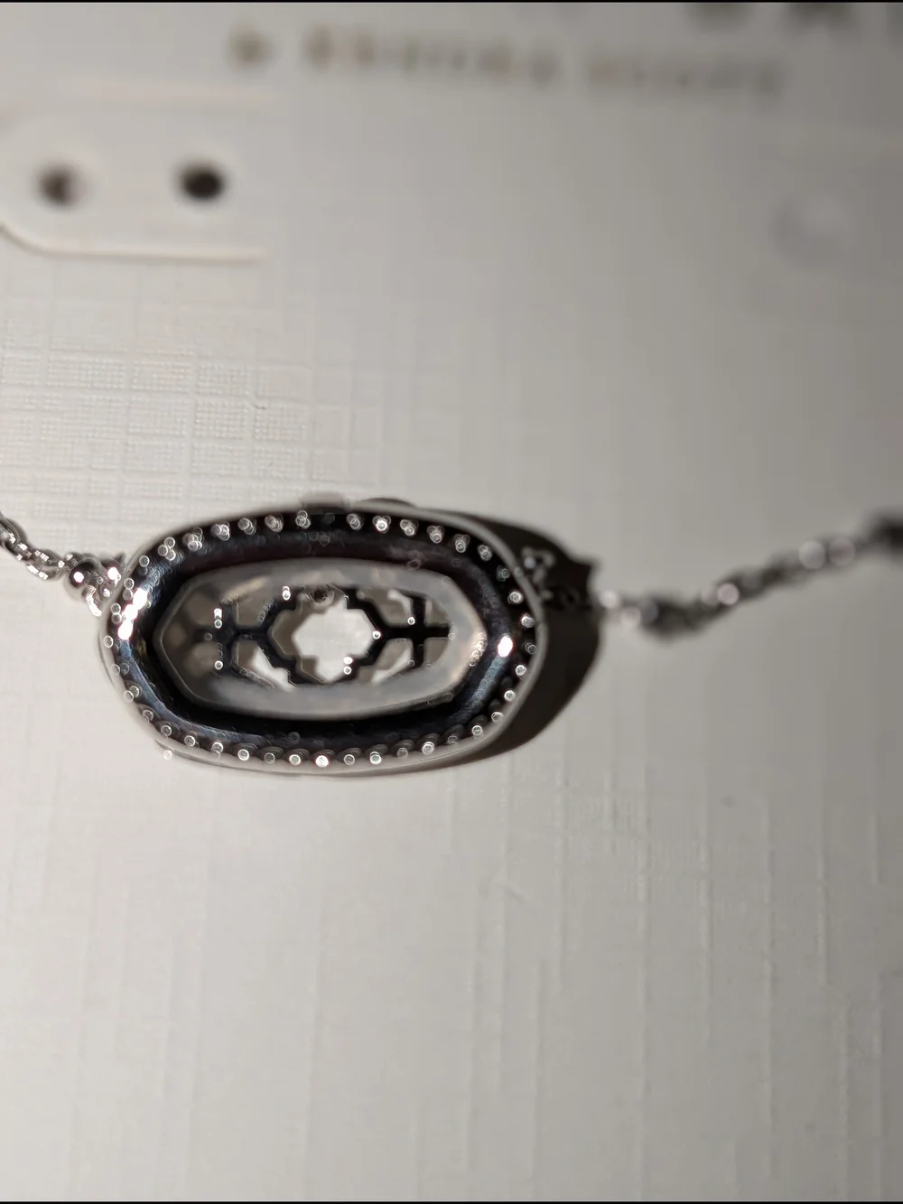 Kendra Scott Color Bar Silver Locket Necklace with Stones